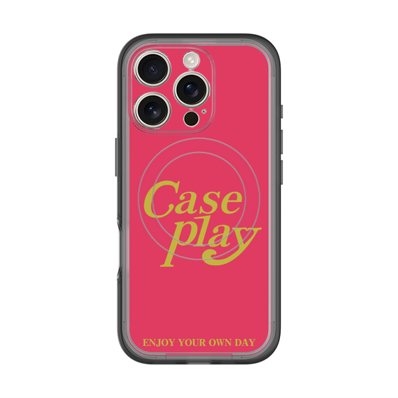 スリムプロテクションプレミアムケース with MagSafe［ オリジナル - ENJOY YOUR OWN DAY - レッド ］