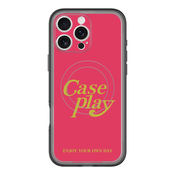スリムプロテクションプレミアムケース with MagSafe［ オリジナル - ENJOY YOUR OWN DAY - レッド ］