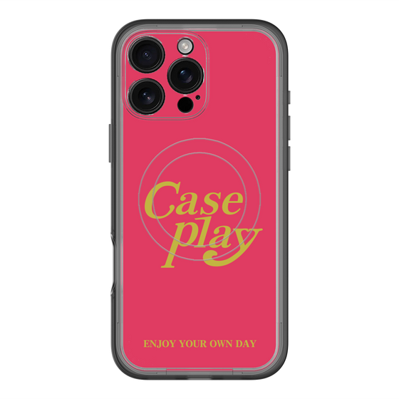 スリムプロテクションプレミアムケース with MagSafe［ オリジナル - ENJOY YOUR OWN DAY - レッド ］