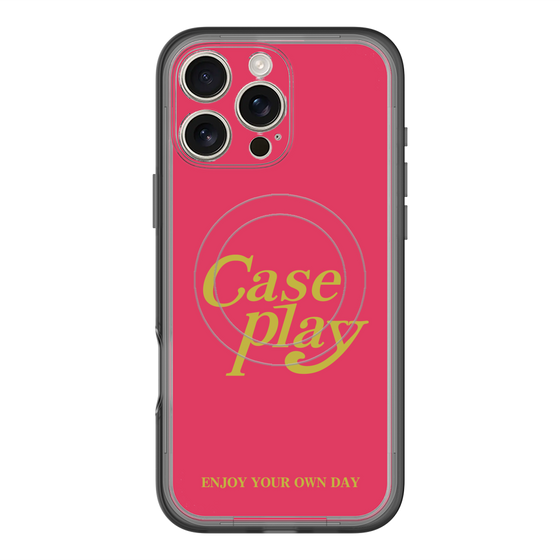 スリムプロテクションプレミアムケース with MagSafe［ オリジナル - ENJOY YOUR OWN DAY - レッド ］