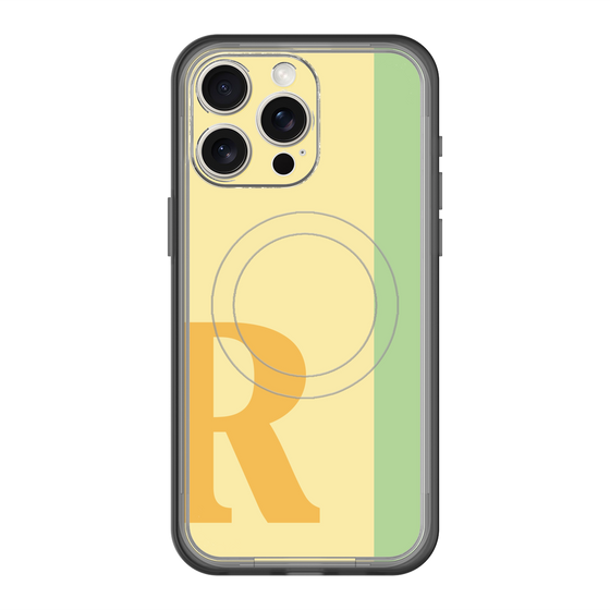 スリムプロテクションプレミアムケース with MagSafe［ オリジナル - initial color line - R yellow ］
