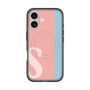 スリムプロテクションプレミアムケース with MagSafe［ オリジナル - initial color line - S pink ］
