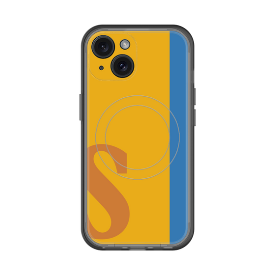 スリムプロテクションプレミアムケース with MagSafe［ オリジナル - initial color line - S orange ］