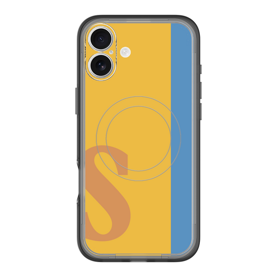 スリムプロテクションプレミアムケース with MagSafe［ オリジナル - initial color line - S orange ］