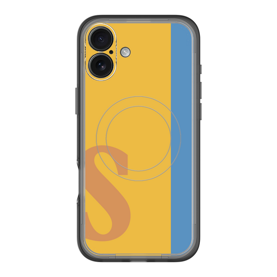 スリムプロテクションプレミアムケース with MagSafe［ オリジナル - initial color line - S orange ］