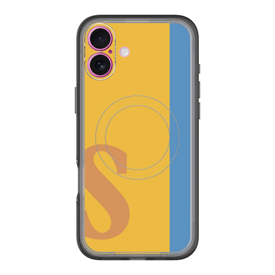 スリムプロテクションプレミアムケース with MagSafe［ オリジナル - initial color line - S orange ］