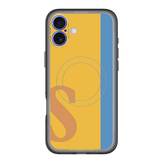 スリムプロテクションプレミアムケース with MagSafe［ オリジナル - initial color line - S orange ］