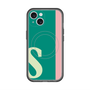スリムプロテクションプレミアムケース with MagSafe［ オリジナル - initial color line - S green ］