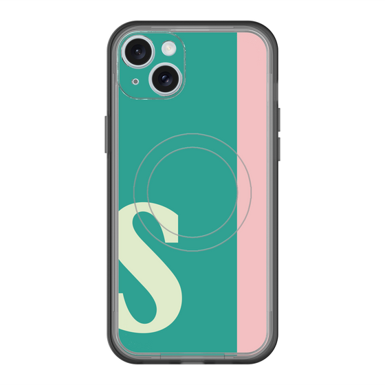 スリムプロテクションプレミアムケース with MagSafe［ オリジナル - initial color line - S green ］