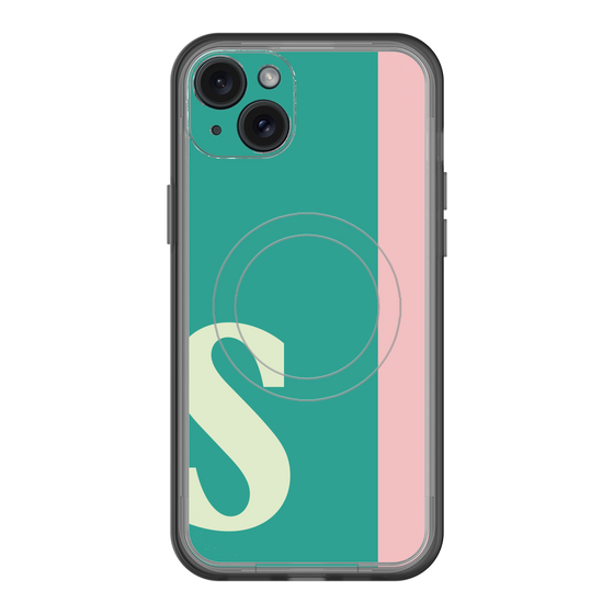 スリムプロテクションプレミアムケース with MagSafe［ オリジナル - initial color line - S green ］