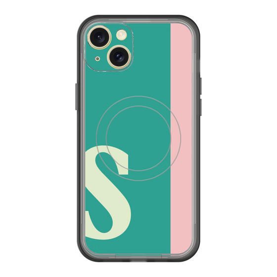 スリムプロテクションプレミアムケース with MagSafe［ オリジナル - initial color line - S green ］