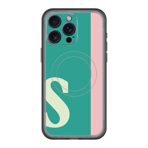 スリムプロテクションプレミアムケース with MagSafe［ オリジナル - initial color line - S green ］