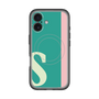 スリムプロテクションプレミアムケース with MagSafe［ オリジナル - initial color line - S green ］