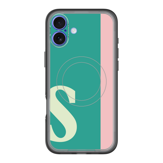 スリムプロテクションプレミアムケース with MagSafe［ オリジナル - initial color line - S green ］