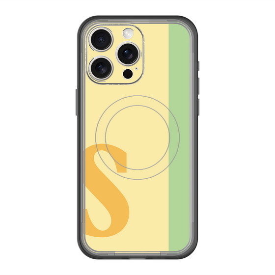 スリムプロテクションプレミアムケース with MagSafe［ オリジナル - initial color line - S yellow ］