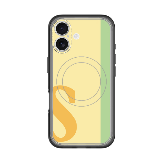 スリムプロテクションプレミアムケース with MagSafe［ オリジナル - initial color line - S yellow ］