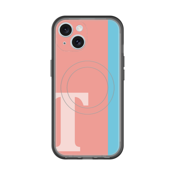 スリムプロテクションプレミアムケース with MagSafe［ オリジナル - initial color line - T pink ］