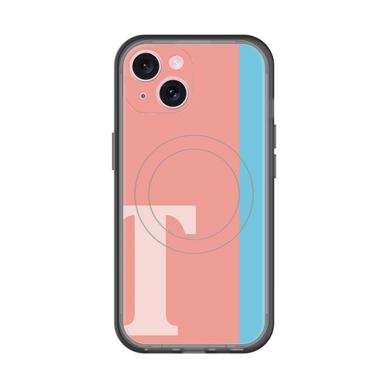 スリムプロテクションプレミアムケース with MagSafe［ オリジナル - initial color line - T pink ］