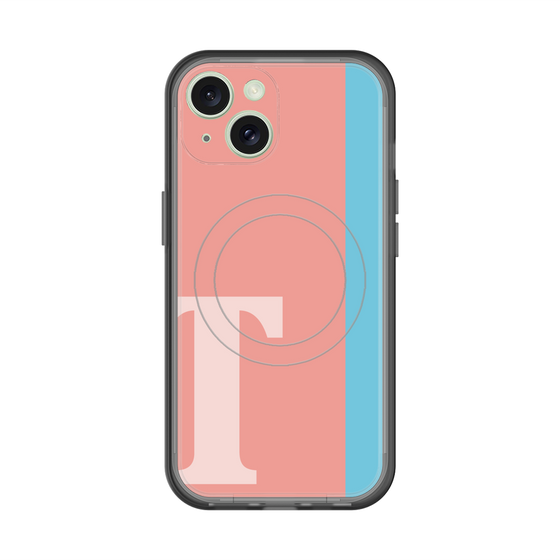 スリムプロテクションプレミアムケース with MagSafe［ オリジナル - initial color line - T pink ］
