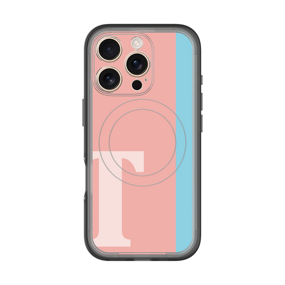 スリムプロテクションプレミアムケース with MagSafe［ オリジナル - initial color line - T pink ］