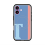 スリムプロテクションプレミアムケース with MagSafe［ オリジナル - initial color line - T blue ］