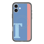 スリムプロテクションプレミアムケース with MagSafe［ オリジナル - initial color line - T blue ］