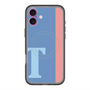 スリムプロテクションプレミアムケース with MagSafe［ オリジナル - initial color line - T blue ］