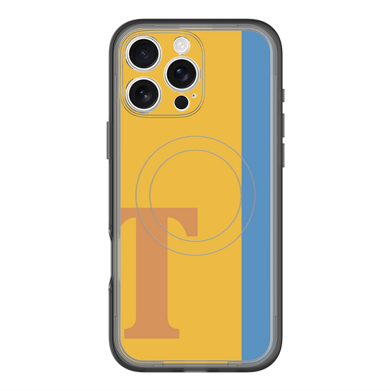 スリムプロテクションプレミアムケース with MagSafe［ オリジナル - initial color line - T orange ］