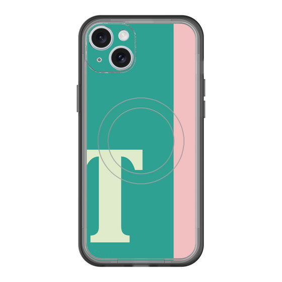 スリムプロテクションプレミアムケース with MagSafe［ オリジナル - initial color line - T green ］