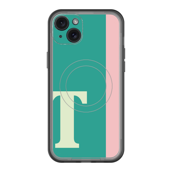 スリムプロテクションプレミアムケース with MagSafe［ オリジナル - initial color line - T green ］