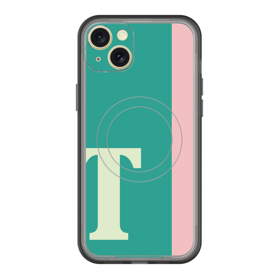 スリムプロテクションプレミアムケース with MagSafe［ オリジナル - initial color line - T green ］