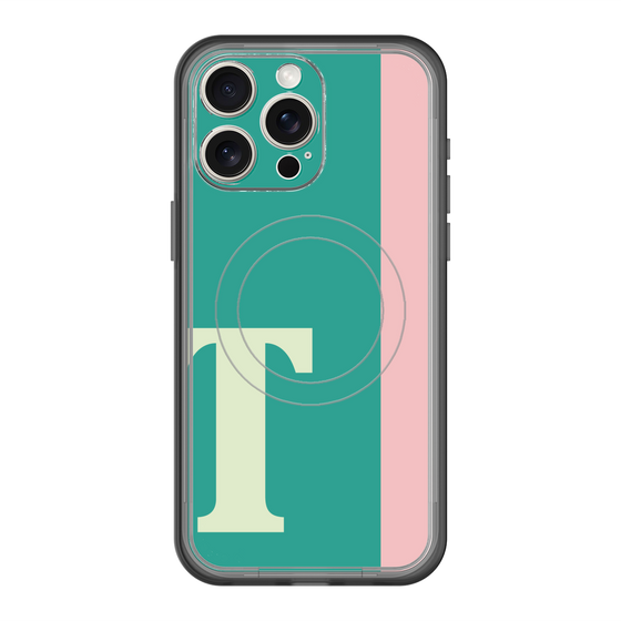 スリムプロテクションプレミアムケース with MagSafe［ オリジナル - initial color line - T green ］