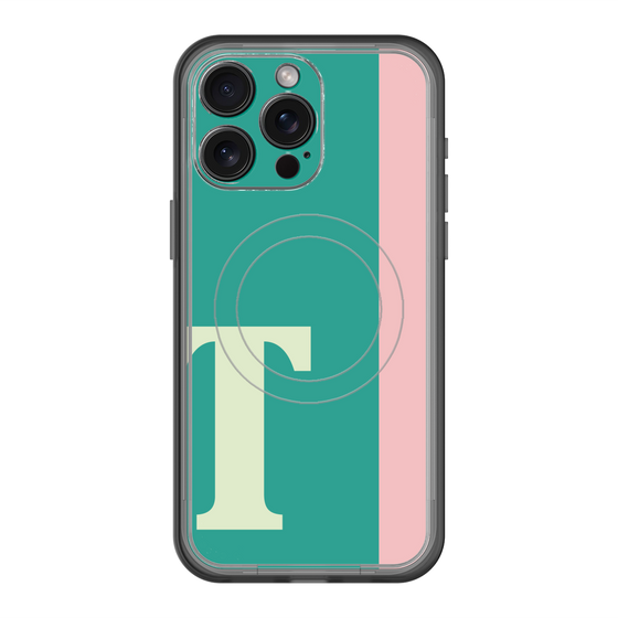 スリムプロテクションプレミアムケース with MagSafe［ オリジナル - initial color line - T green ］