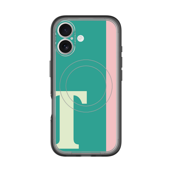 スリムプロテクションプレミアムケース with MagSafe［ オリジナル - initial color line - T green ］