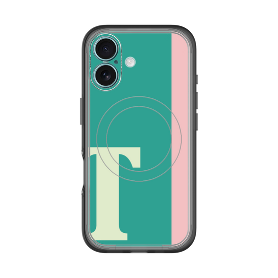 スリムプロテクションプレミアムケース with MagSafe［ オリジナル - initial color line - T green ］
