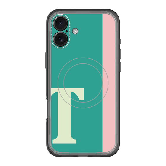 スリムプロテクションプレミアムケース with MagSafe［ オリジナル - initial color line - T green ］