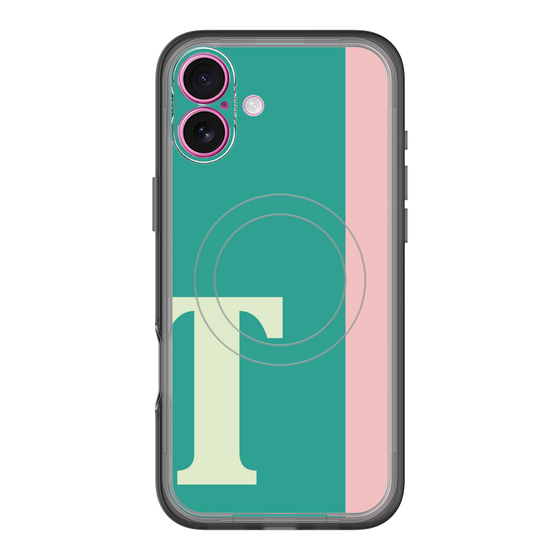 スリムプロテクションプレミアムケース with MagSafe［ オリジナル - initial color line - T green ］
