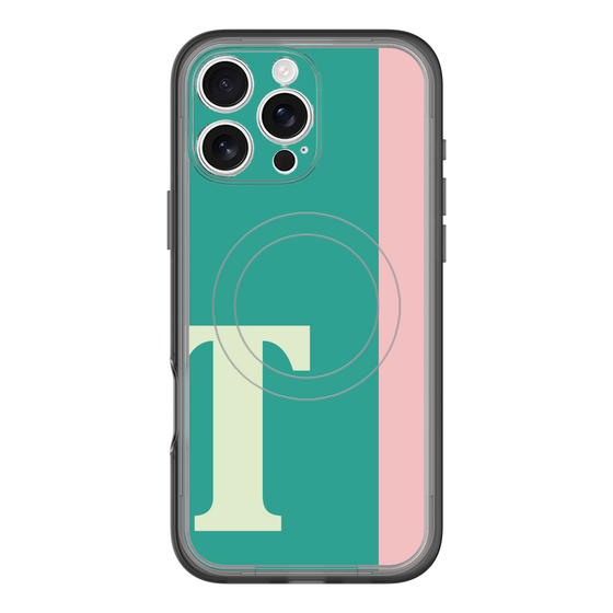 スリムプロテクションプレミアムケース with MagSafe［ オリジナル - initial color line - T green ］