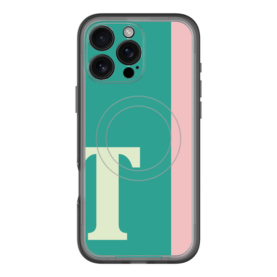 スリムプロテクションプレミアムケース with MagSafe［ オリジナル - initial color line - T green ］
