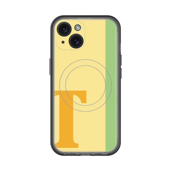 スリムプロテクションプレミアムケース with MagSafe［ オリジナル - initial color line - T yellow ］