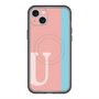 スリムプロテクションプレミアムケース with MagSafe［ オリジナル - initial color line - U pink ］