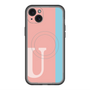 スリムプロテクションプレミアムケース with MagSafe［ オリジナル - initial color line - U pink ］