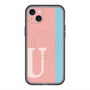スリムプロテクションプレミアムケース with MagSafe［ オリジナル - initial color line - U pink ］