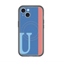 スリムプロテクションプレミアムケース with MagSafe［ オリジナル - initial color line - U blue ］