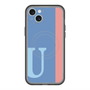 スリムプロテクションプレミアムケース with MagSafe［ オリジナル - initial color line - U blue ］