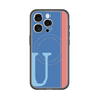 スリムプロテクションプレミアムケース with MagSafe［ オリジナル - initial color line - U blue ］