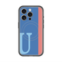 スリムプロテクションプレミアムケース with MagSafe［ オリジナル - initial color line - U blue ］