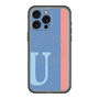 スリムプロテクションプレミアムケース with MagSafe［ オリジナル - initial color line - U blue ］