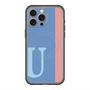 スリムプロテクションプレミアムケース with MagSafe［ オリジナル - initial color line - U blue ］