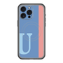スリムプロテクションプレミアムケース with MagSafe［ オリジナル - initial color line - U blue ］